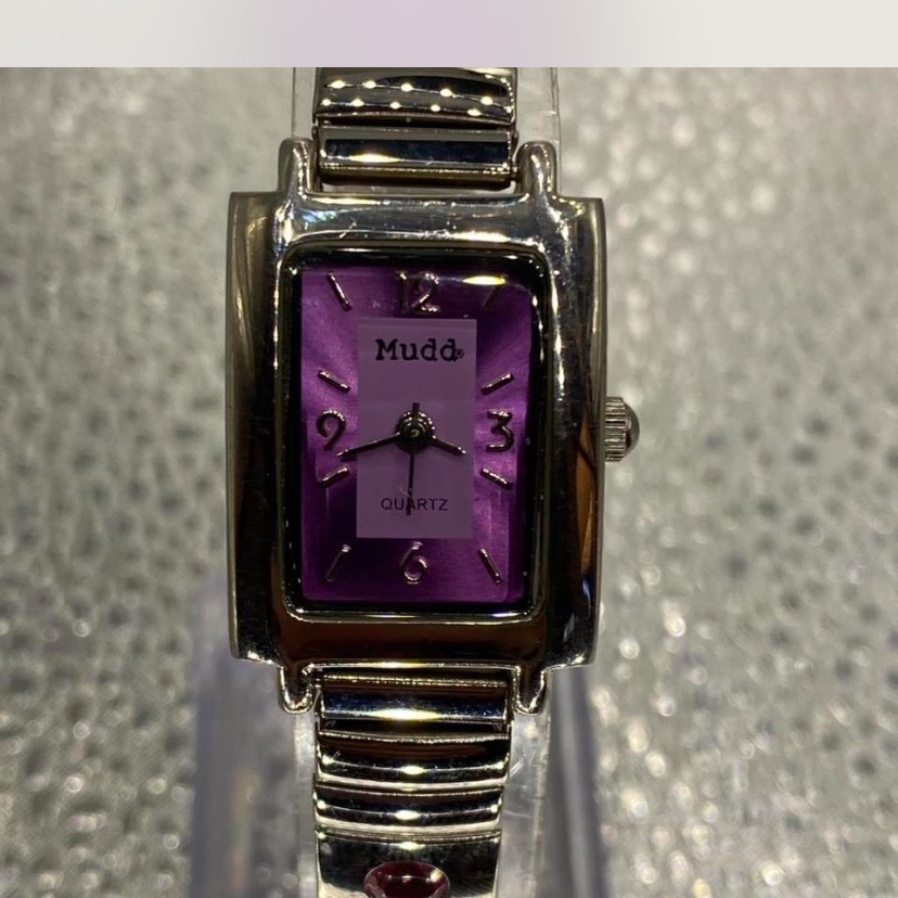 Ladies Mudd Silver Watch  Purple Dial